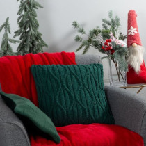 Vianočná obliečka na vankúš NOEL úpletová tmavozelená Vianočná obliečka na vankúš NOEL úpletová tmavozelená